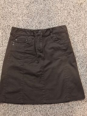 Talbots Chocolate Brown Mini A-Line Skirt